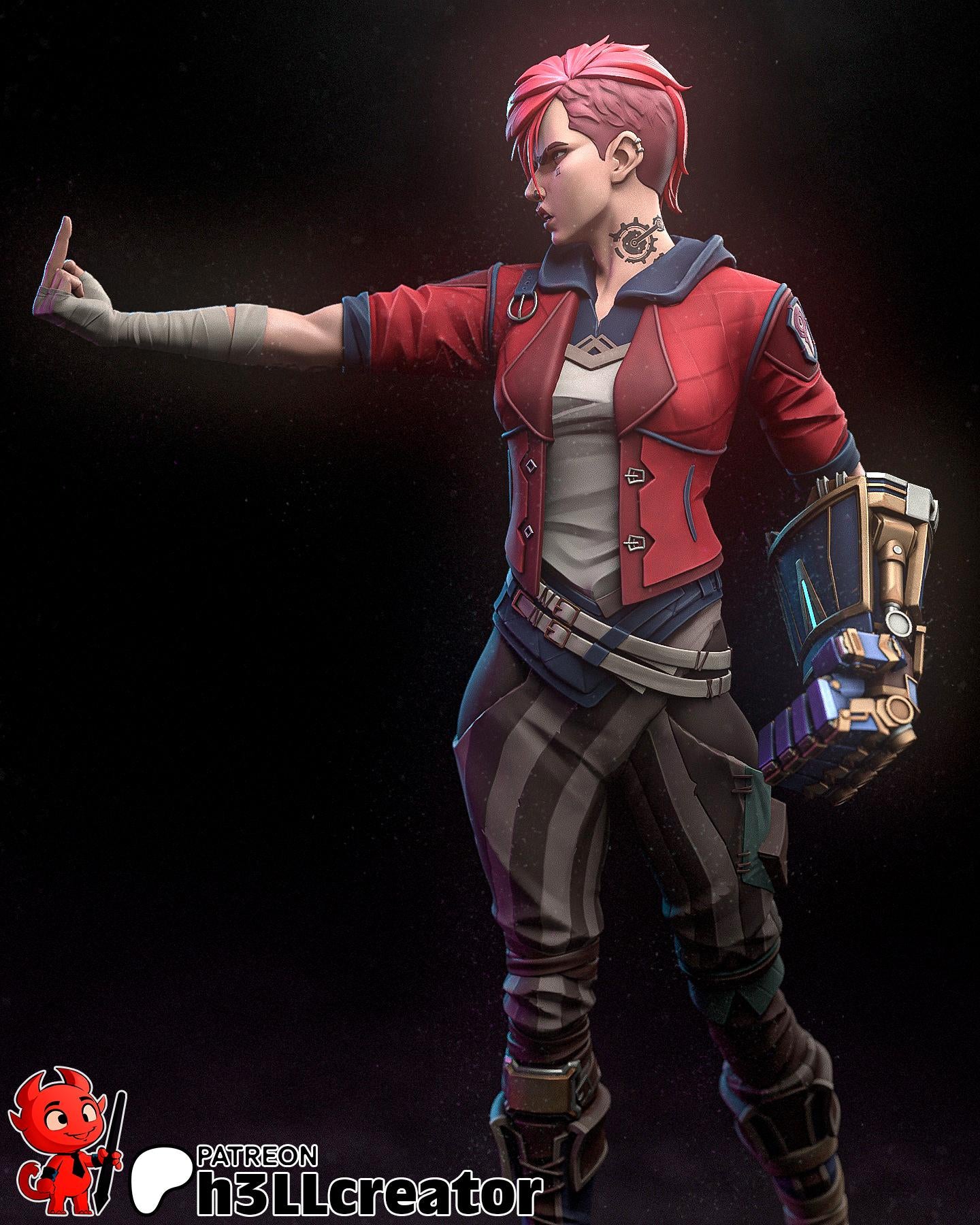 Vi 3D Printed Resin Figurine | 8k Garage Kit [By h3LLCreator] UNPAINTED!