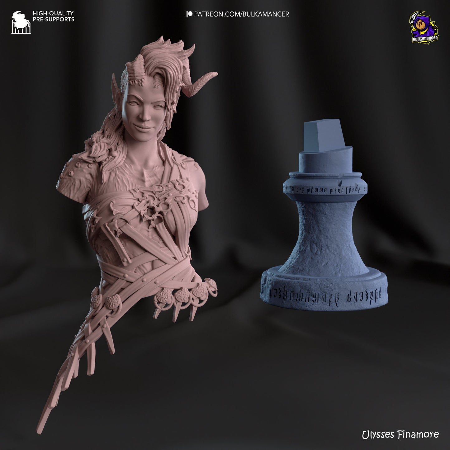 Karlach 3D Printed Resin Figurine Bust | 8k Garage Kit [By Bulkamancer] UNPAINTED!