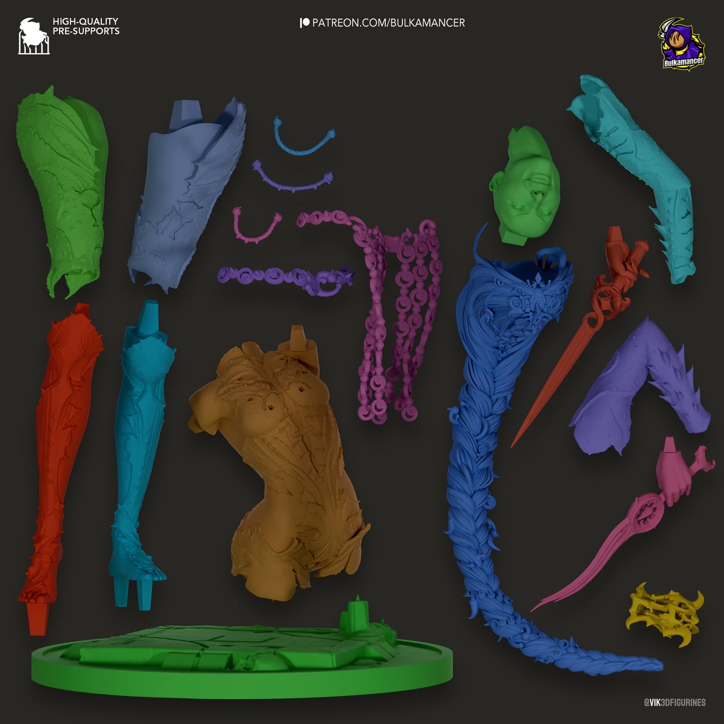 Orin The Red 3D Printed Resin Figurine | 8k Garage Kit [By Bulkamancer] UNPAINTED!