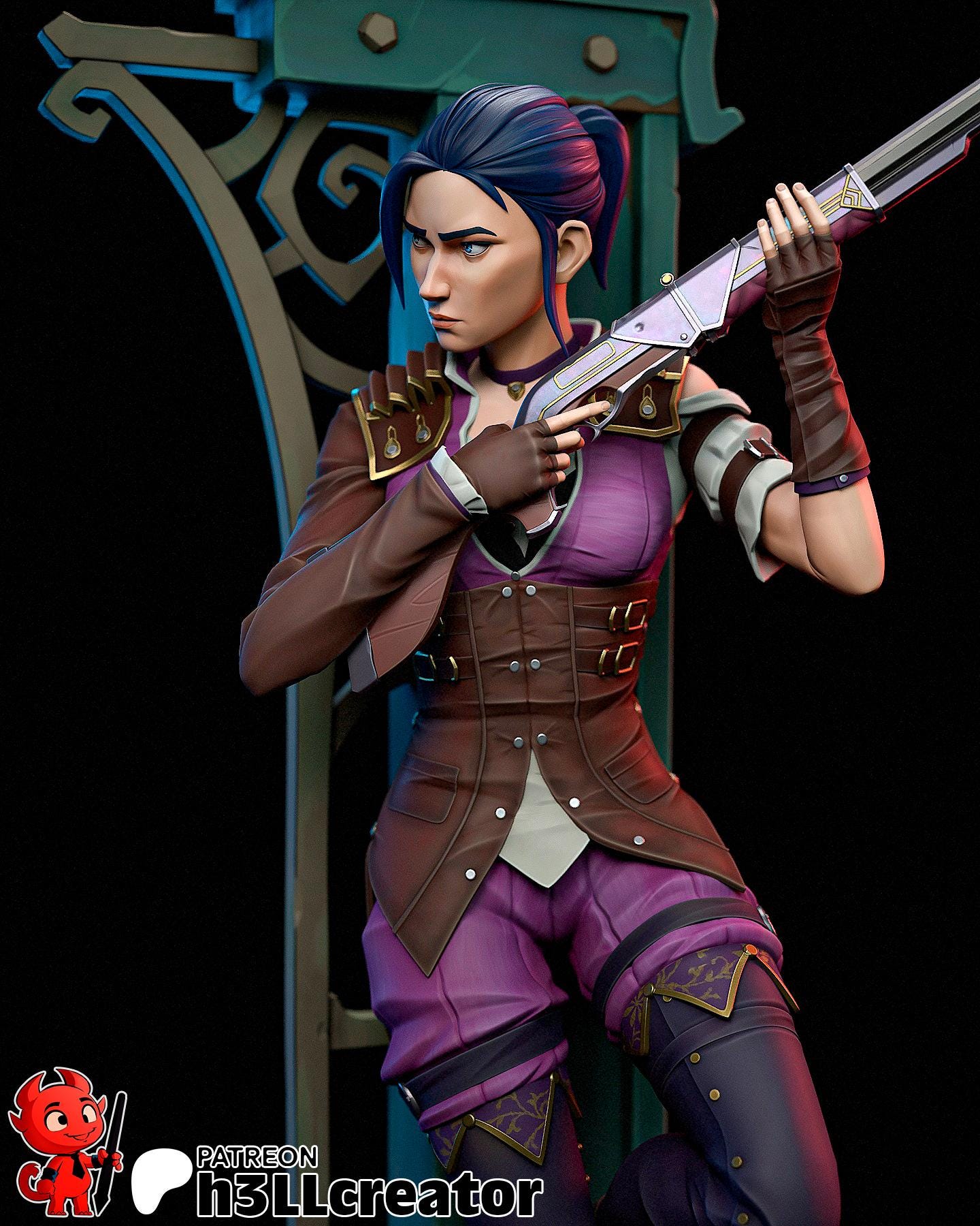 Caitlyn 3D Printed Resin Figurine | 8k Garage Kit [By H3LLCreator] UNPAINTED!