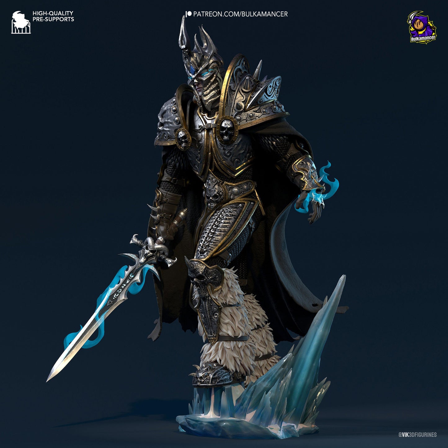 Arthas 3D Printed Resin Figurine | 8k Garage Kit [By Bulkamancer] UNPAINTED!