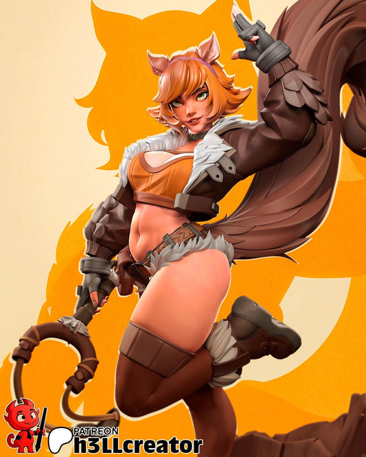 Squirrel Girl 3D Printed Resin Figurine | 8k Garage Kit [By h3LLCreator] UNPAINTED!