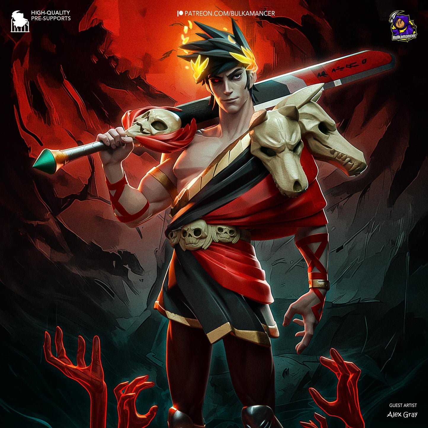 Zagreus 3D Printed Resin Figurine | 8k Garage Kit [By Bulkamancer] UNPAINTED!