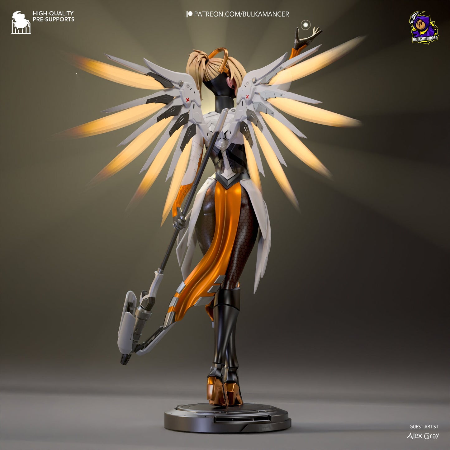 Mercy 3D Printed Resin Figurine | 8k Garage Kit [By Bulkamancer] UNPAINTED!