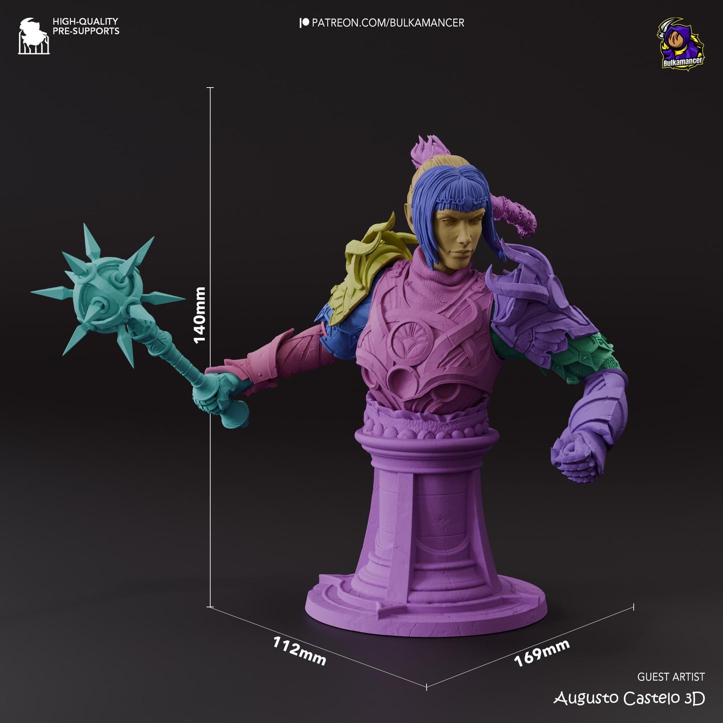 Shadowheart 3D Printed Resin Figurine Bust | 8k Garage Kit [By Bulkamancer] UNPAINTED!