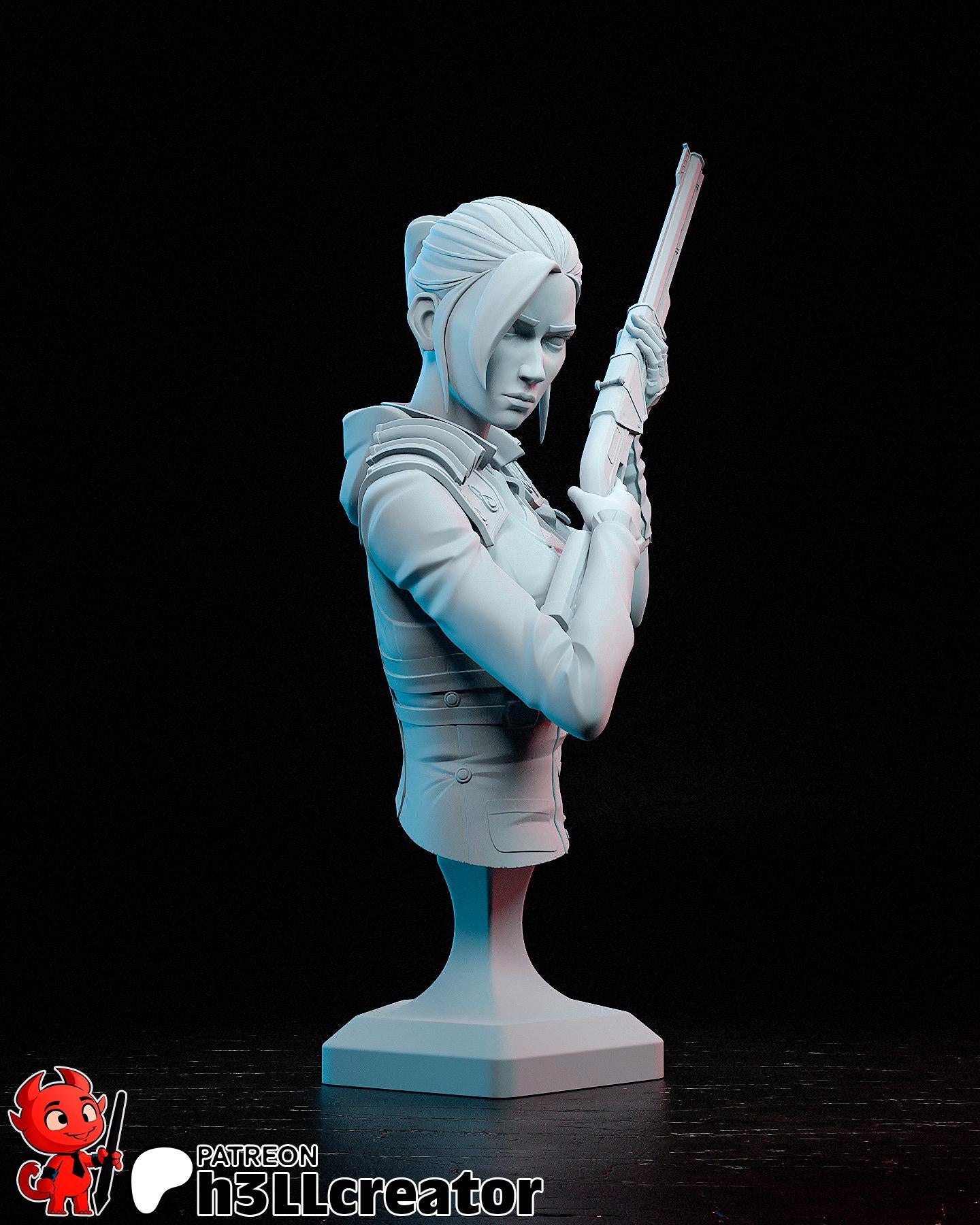 Caitlyn Resin Bust | 3D Printed Garage Kit in 8K Detail [By h3LLCreator] - UNPAINTED
