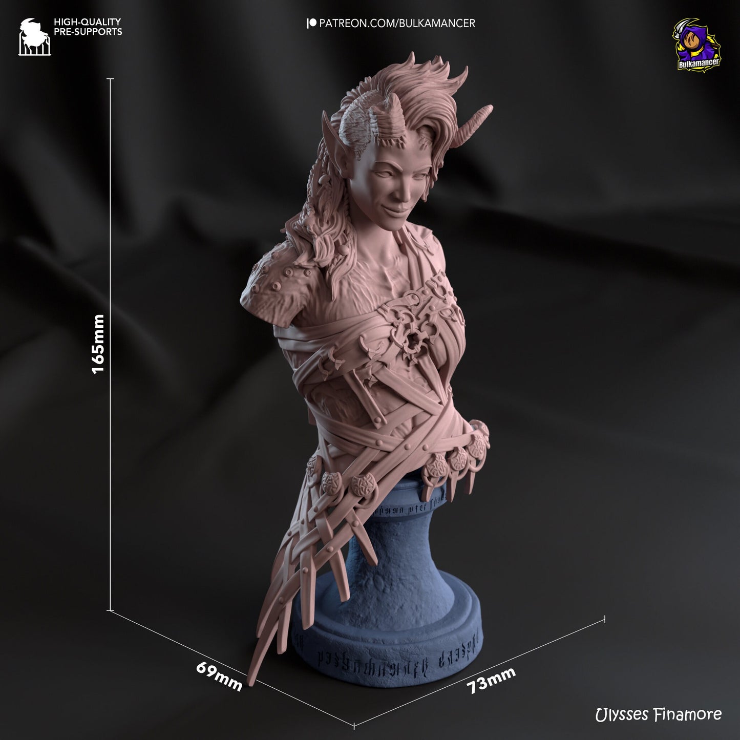 Karlach 3D Printed Resin Figurine Bust | 8k Garage Kit [By Bulkamancer] UNPAINTED!