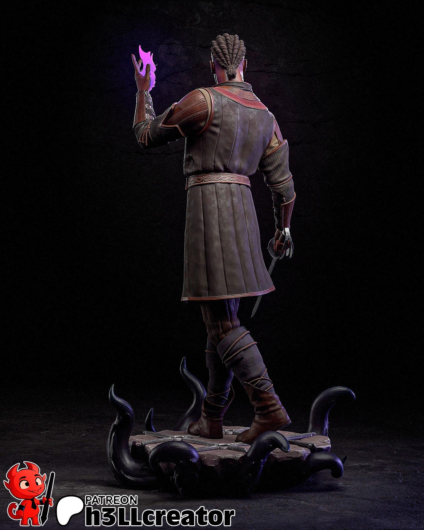 Wyll 3D Printed Resin Figurine | 8k Garage Kit [By H3LLCreator] UNPAINTED!