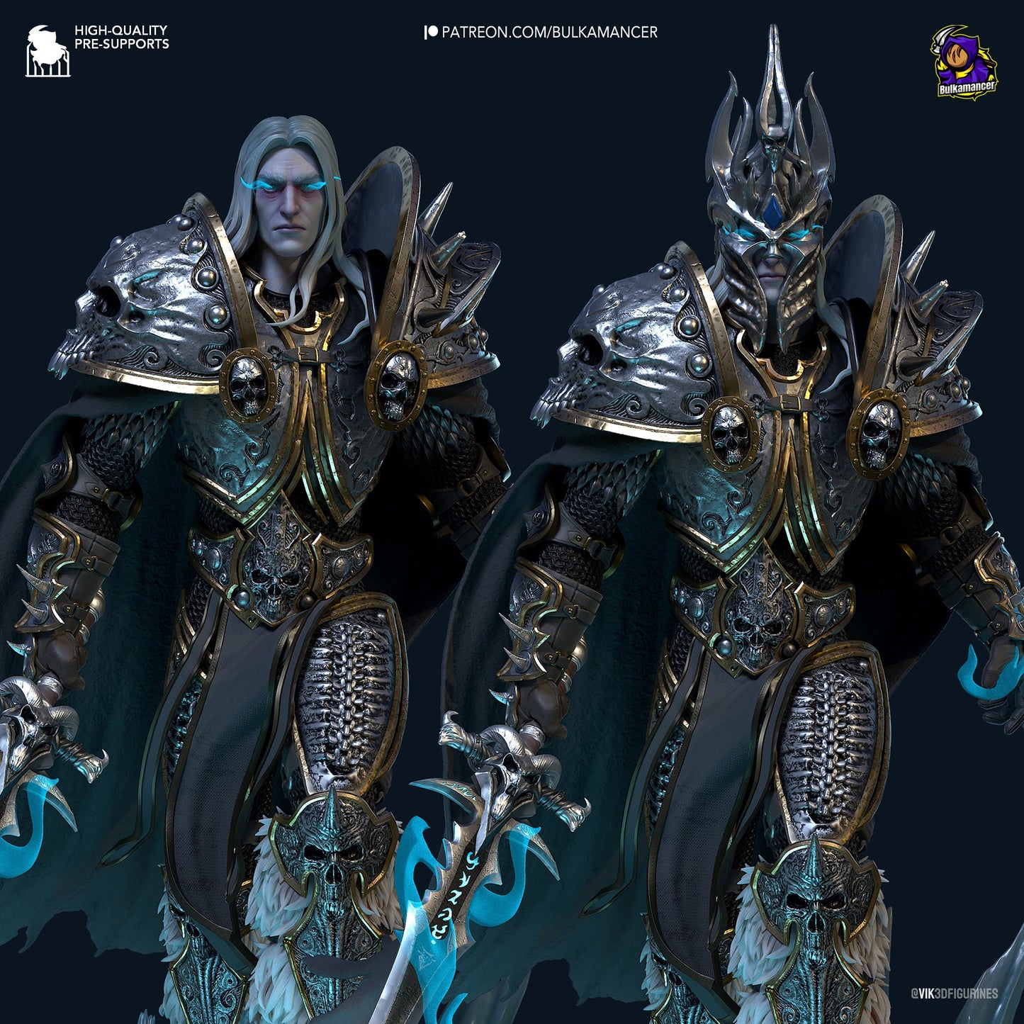 Arthas 3D Printed Resin Figurine | 8k Garage Kit [By Bulkamancer] UNPAINTED!