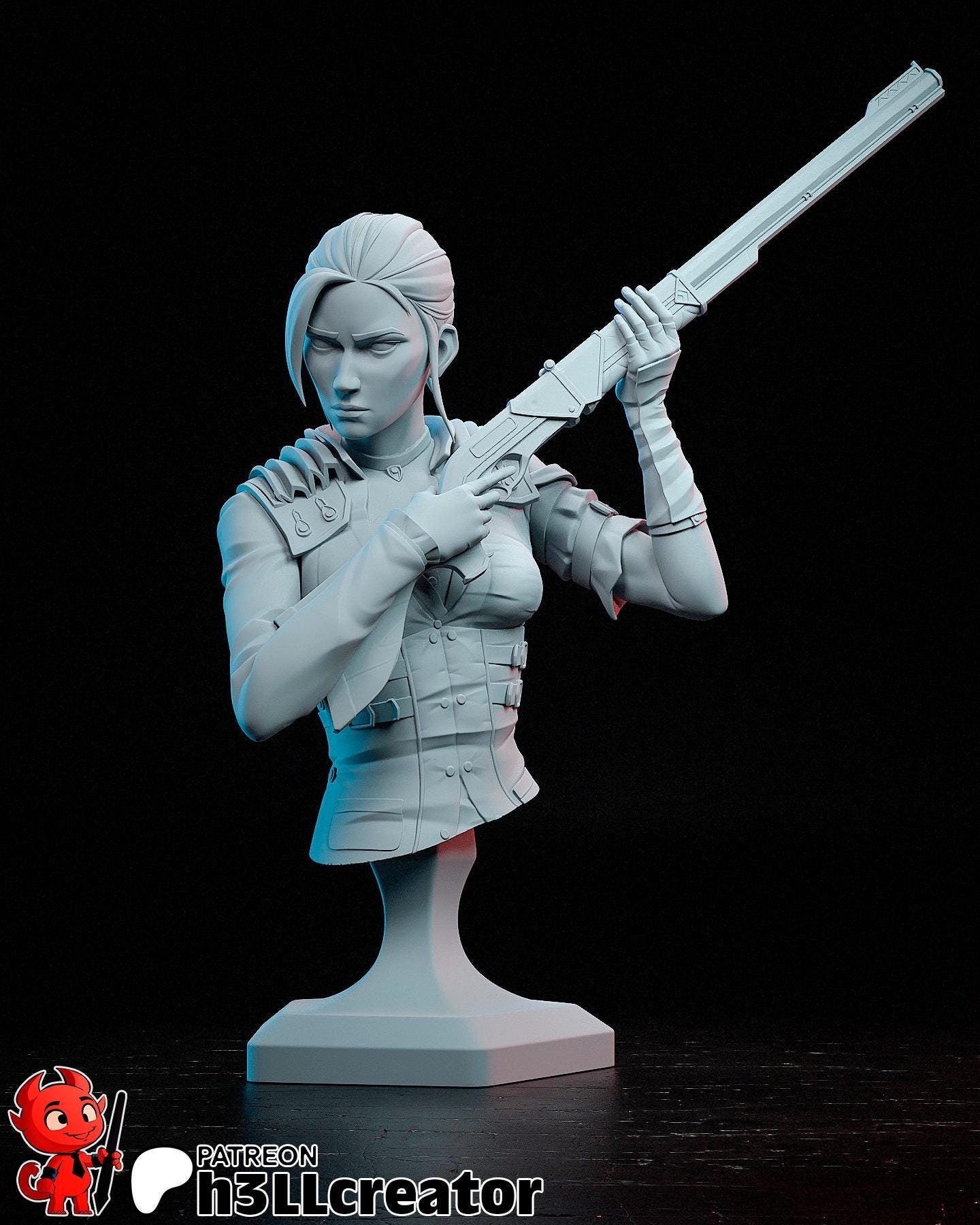 Caitlyn Resin Bust | 3D Printed Garage Kit in 8K Detail [By h3LLCreator] - UNPAINTED
