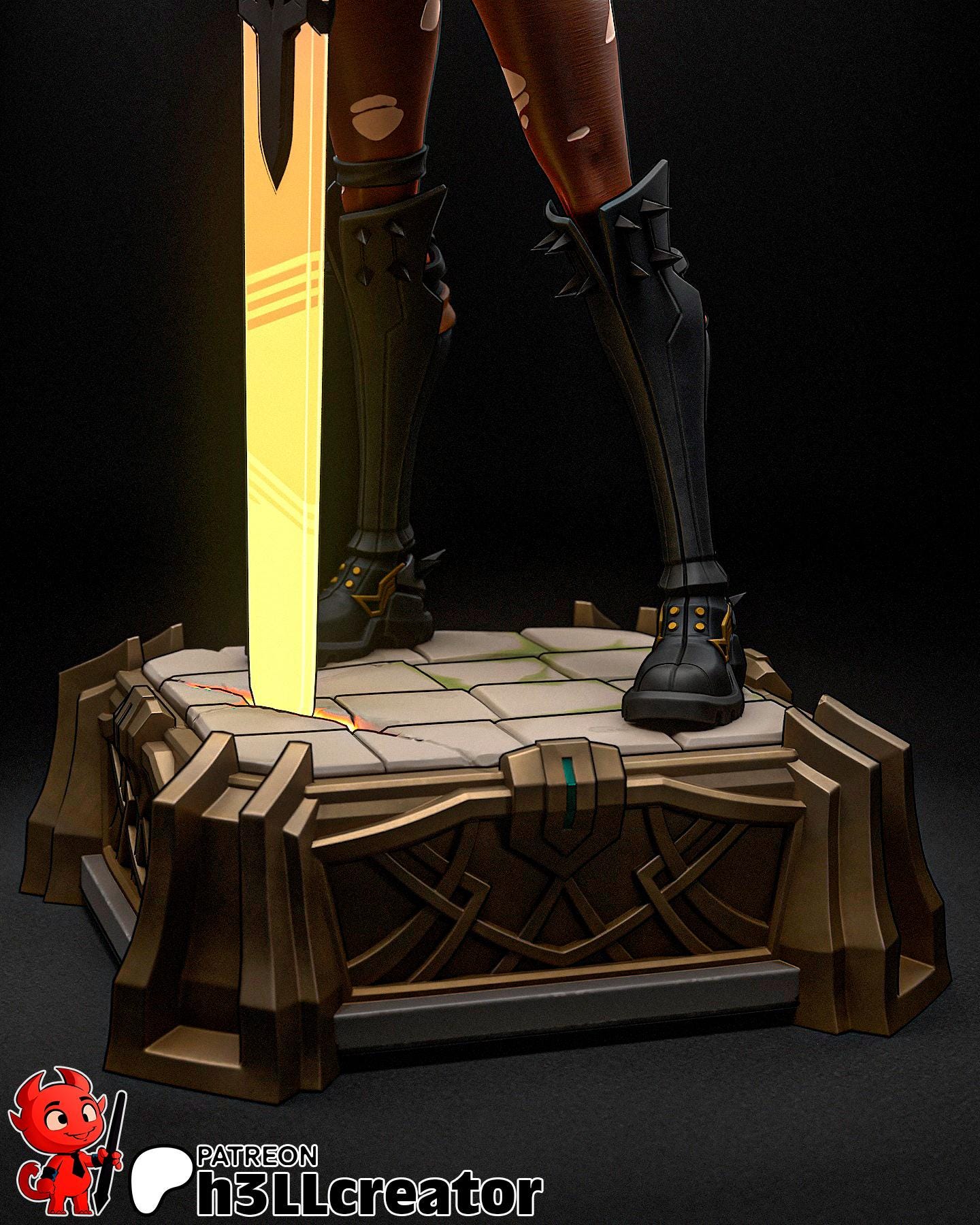 Magik 3D Printed Resin Figurine | 8k Garage Kit [By h3LLCreator] UNPAINTED!
