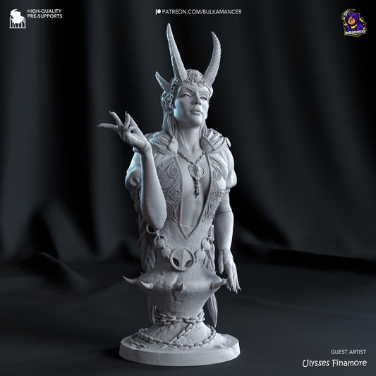 Mizora 3D Printed Resin Figurine Bust | 8k Garage Kit [By Bulkamancer] UNPAINTED!