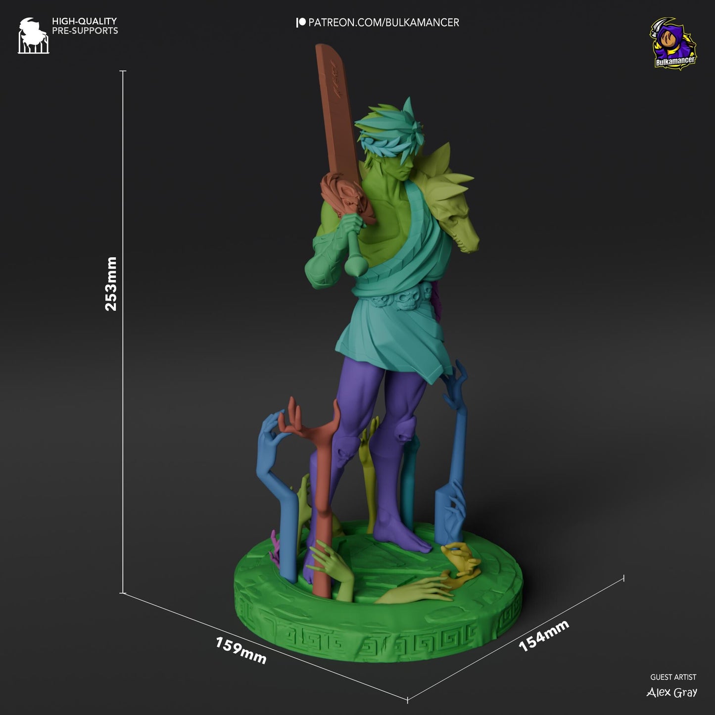 Zagreus 3D Printed Resin Figurine | 8k Garage Kit [By Bulkamancer] UNPAINTED!