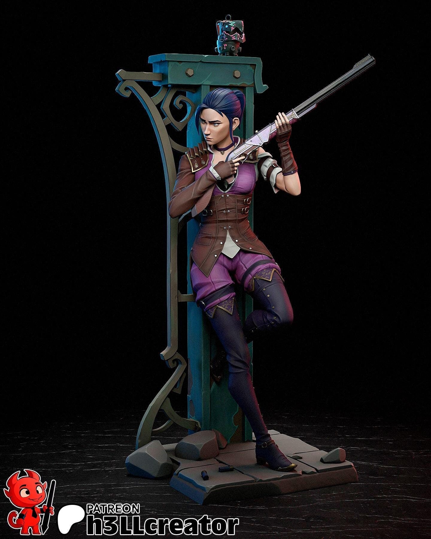 Caitlyn 3D Printed Resin Figurine | 8k Garage Kit [By H3LLCreator] UNPAINTED!