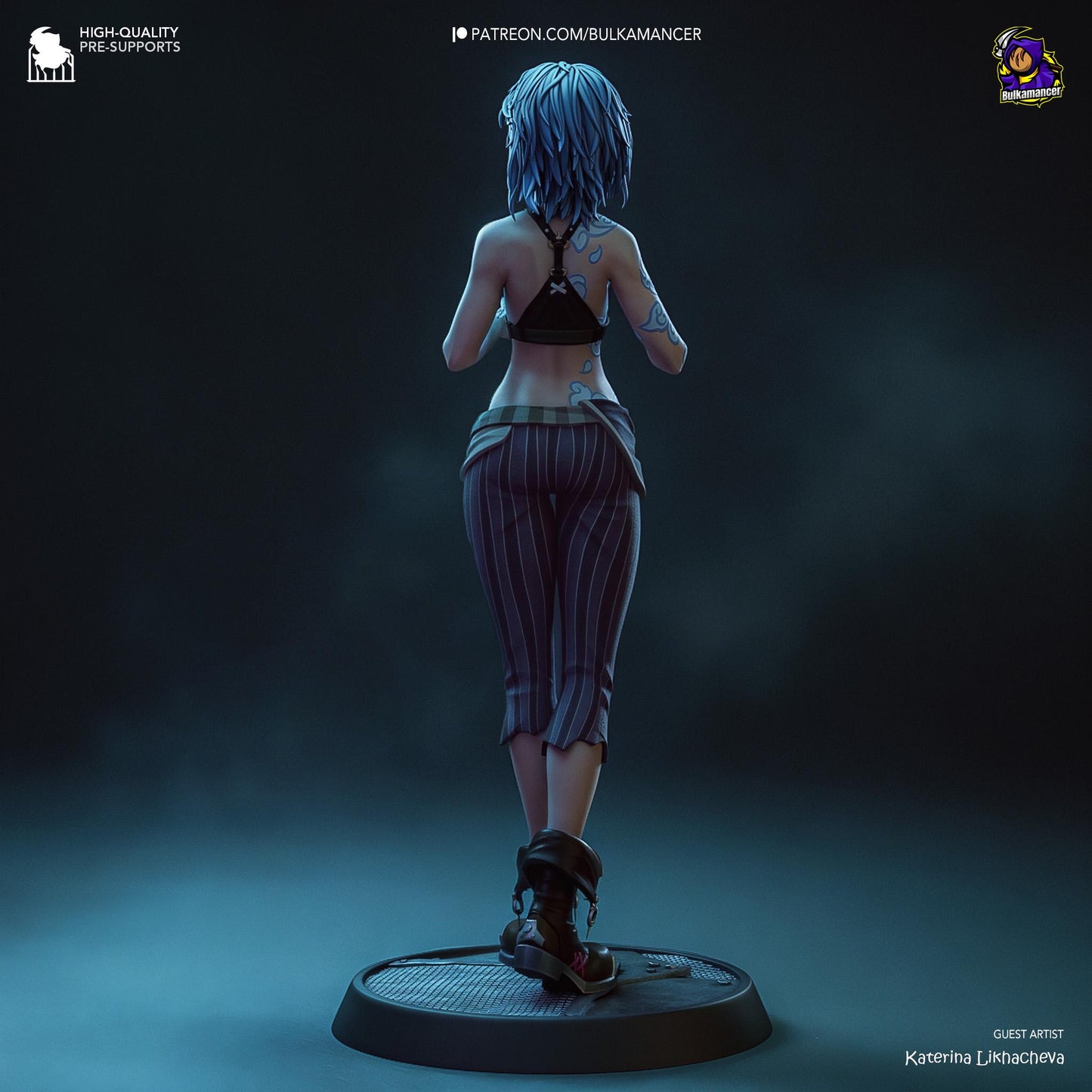 Jinx 3D Printed Resin Figurine | 8k Garage Kit [By Bulkamancer] UNPAINTED!