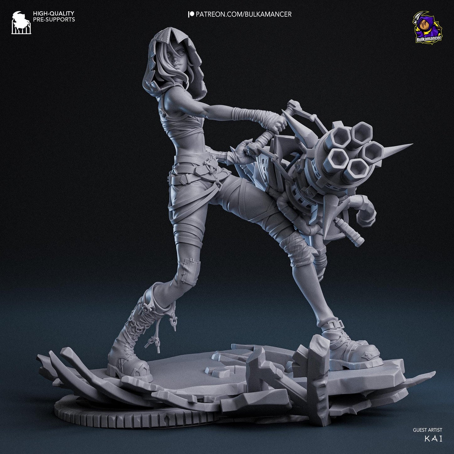 Vi & Jinx Diorama 3D Printed Resin Figurine | 8k Garage Kit [By Bulkamancer] UNPAINTED!