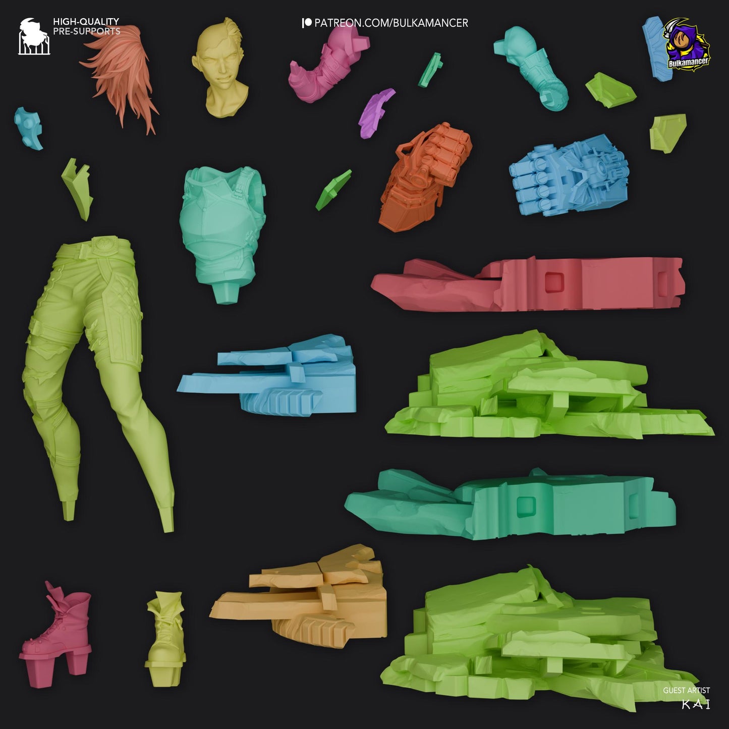 Vi 3D Printed Resin Figurine | 8k Garage Kit [By Bulkamancer] UNPAINTED!