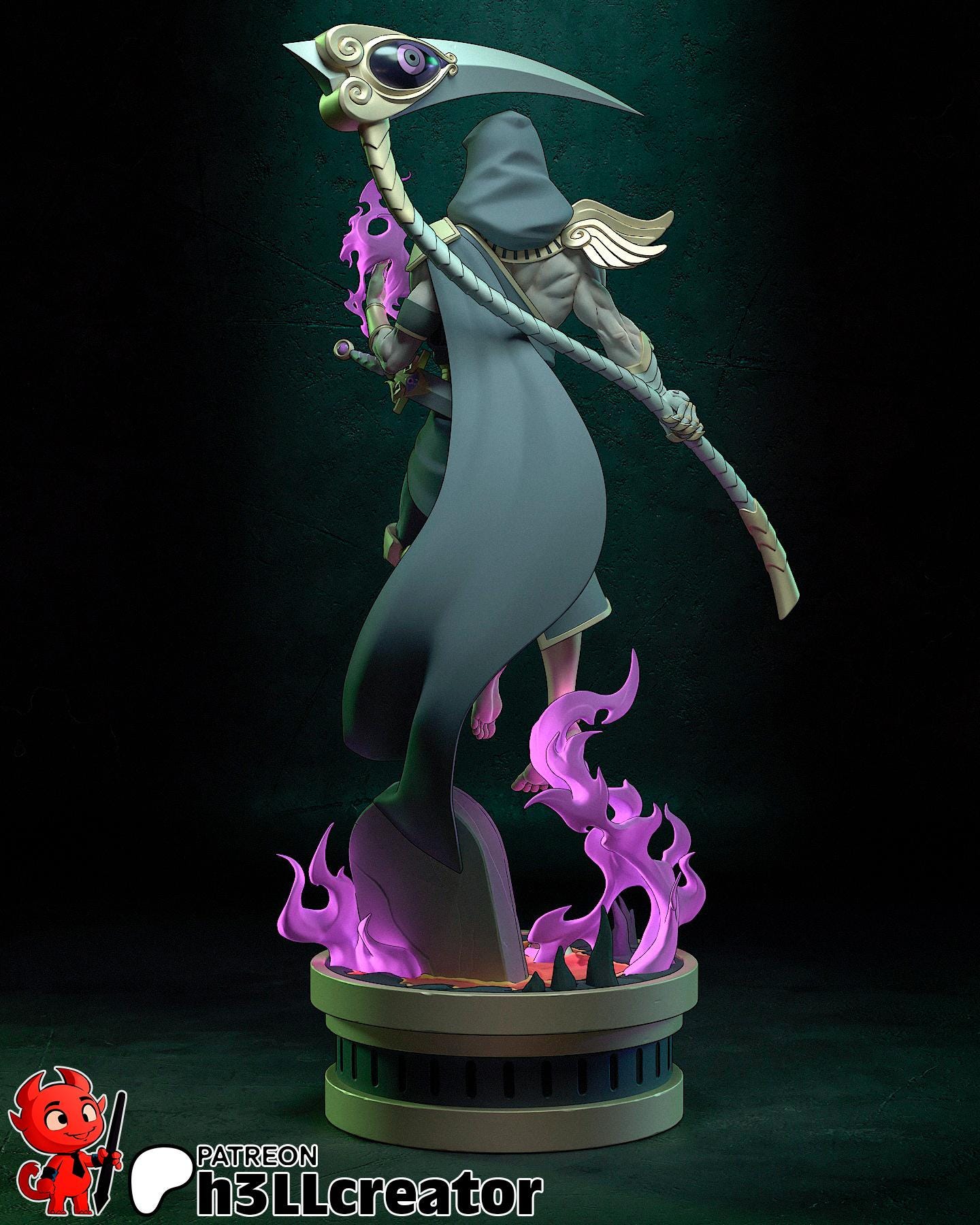 Thanatos 3D Printed Resin Figurine | 8k Garage Kit [By h3LLCreator] UNPAINTED!