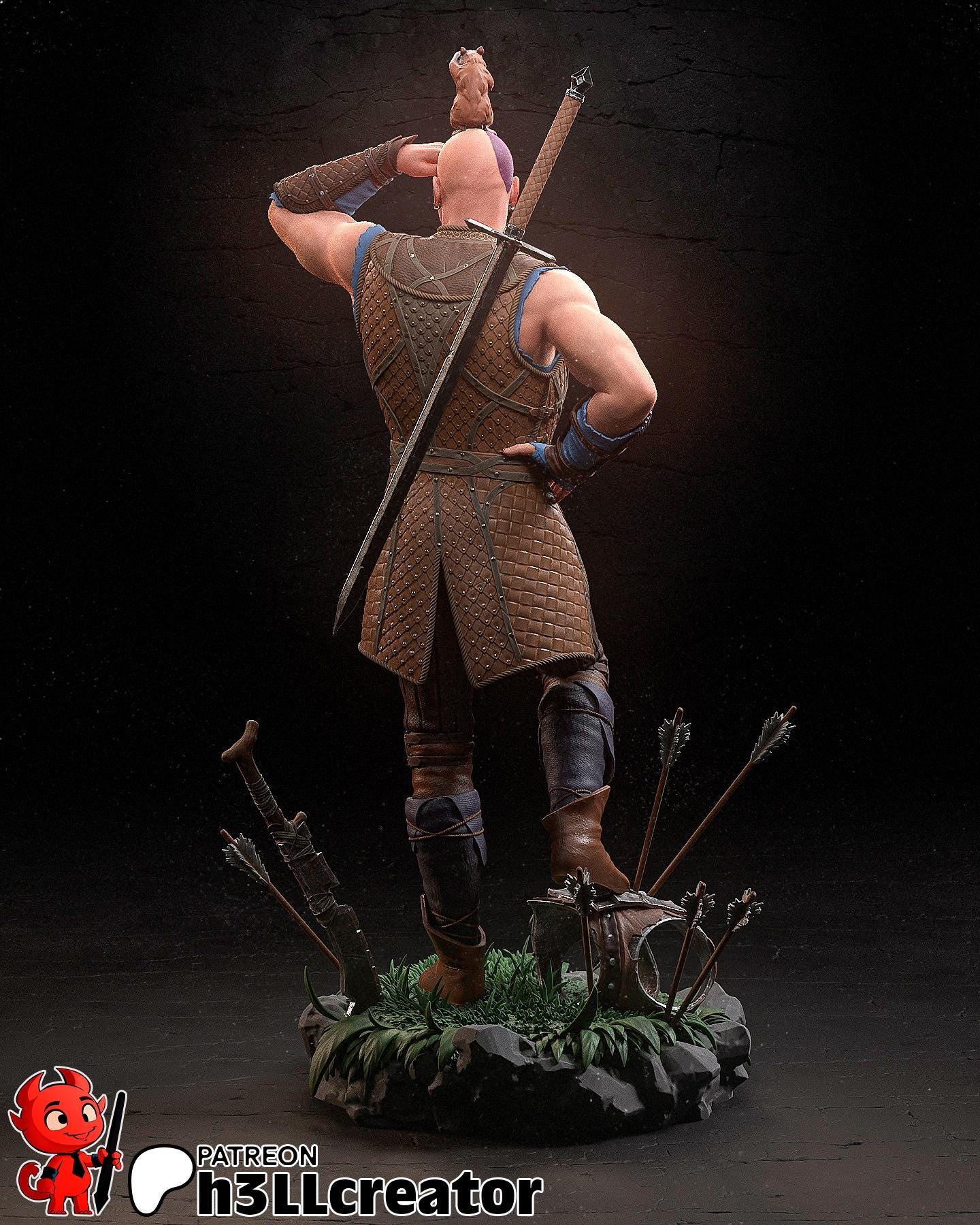 Minsc 3D Printed Resin Figurine | 8k Garage Kit [By h3llCreator] UNPAINTED!