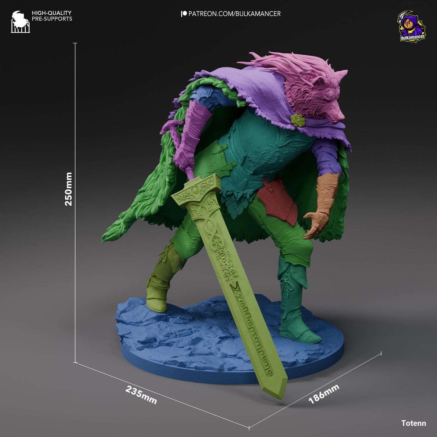 Blaidd 3D Printed Resin Figurine | 8k Garage Kit [By Bulkamancer] UNPAINTED!