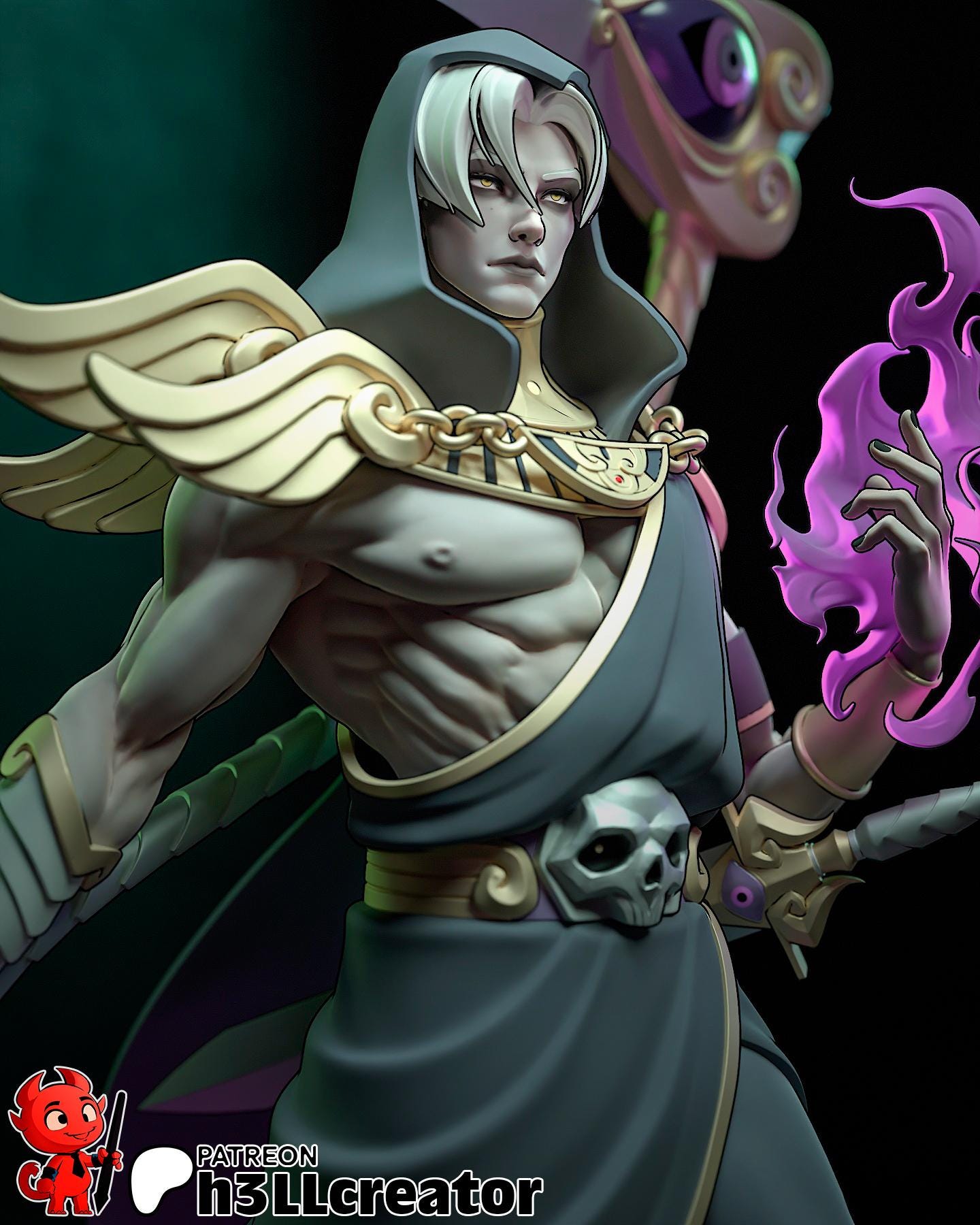Thanatos 3D Printed Resin Figurine | 8k Garage Kit [By h3LLCreator] UNPAINTED!