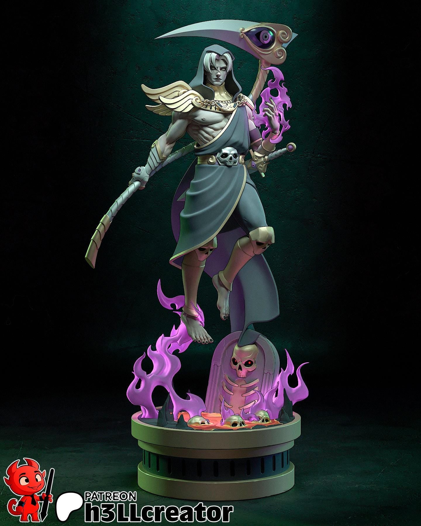 Thanatos 3D Printed Resin Figurine | 8k Garage Kit [By h3LLCreator] UNPAINTED!