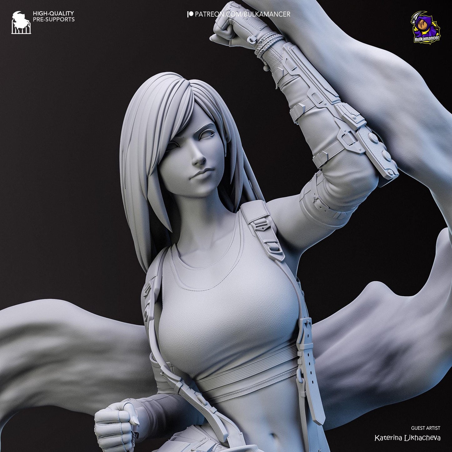 Tifa 3D Printed Resin Figurine | 8k Garage Kit [By Bulkamancer] UNPAINTED!