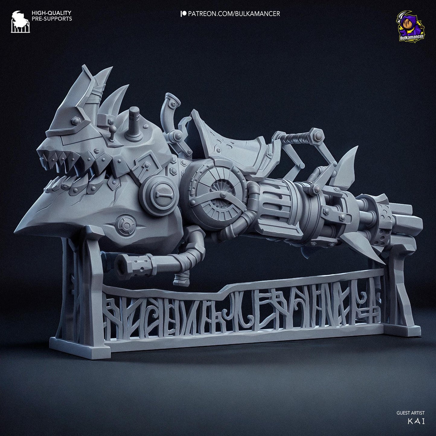 Jinx's Rhino Gun 3D Printed Resin Figurine | 8k Garage Kit [By Bulkamancer] UNPAINTED!