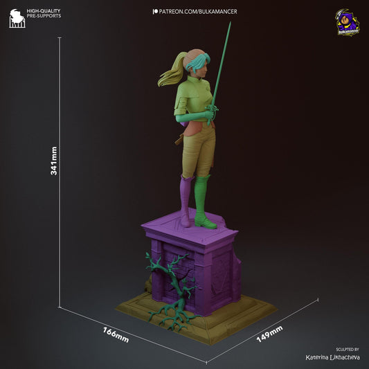 Maelle 3D Printed Resin Figurine | 8k Garage Kit [By Bulkamancer] UNPAINTED!