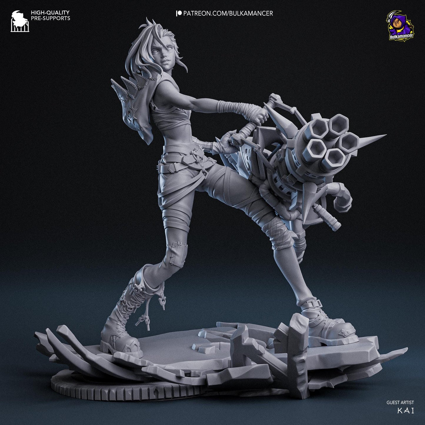 Jinx 3D Printed Resin Figurine | 8k Garage Kit [By Bulkamancer] UNPAINTED!