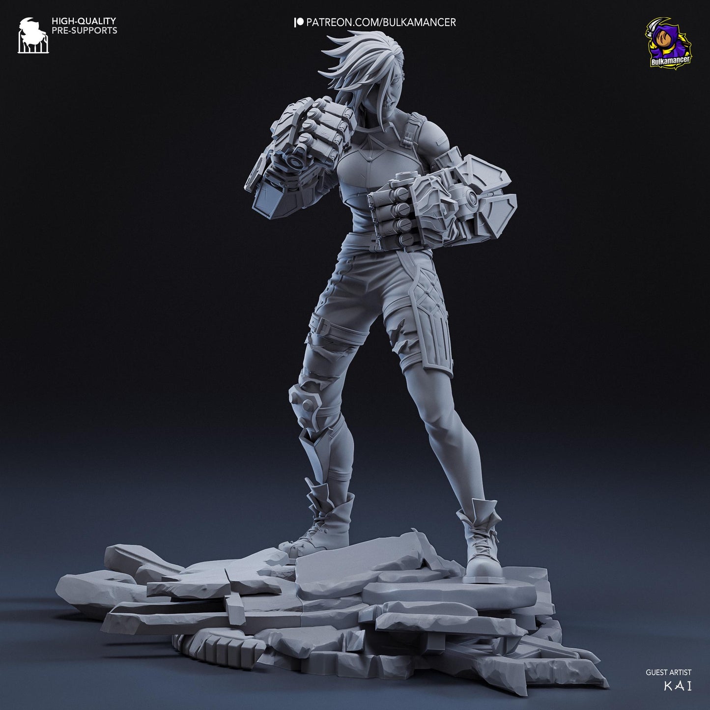 Vi & Jinx Diorama 3D Printed Resin Figurine | 8k Garage Kit [By Bulkamancer] UNPAINTED!