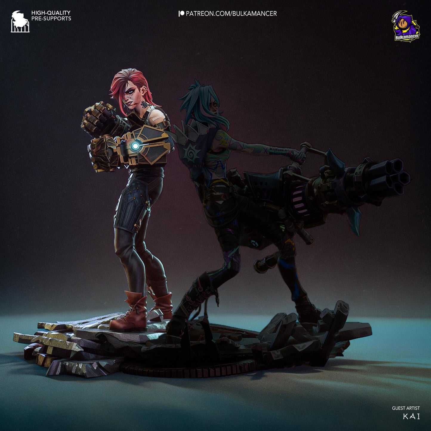 Jinx 3D Printed Resin Figurine | 8k Garage Kit [By Bulkamancer] UNPAINTED!