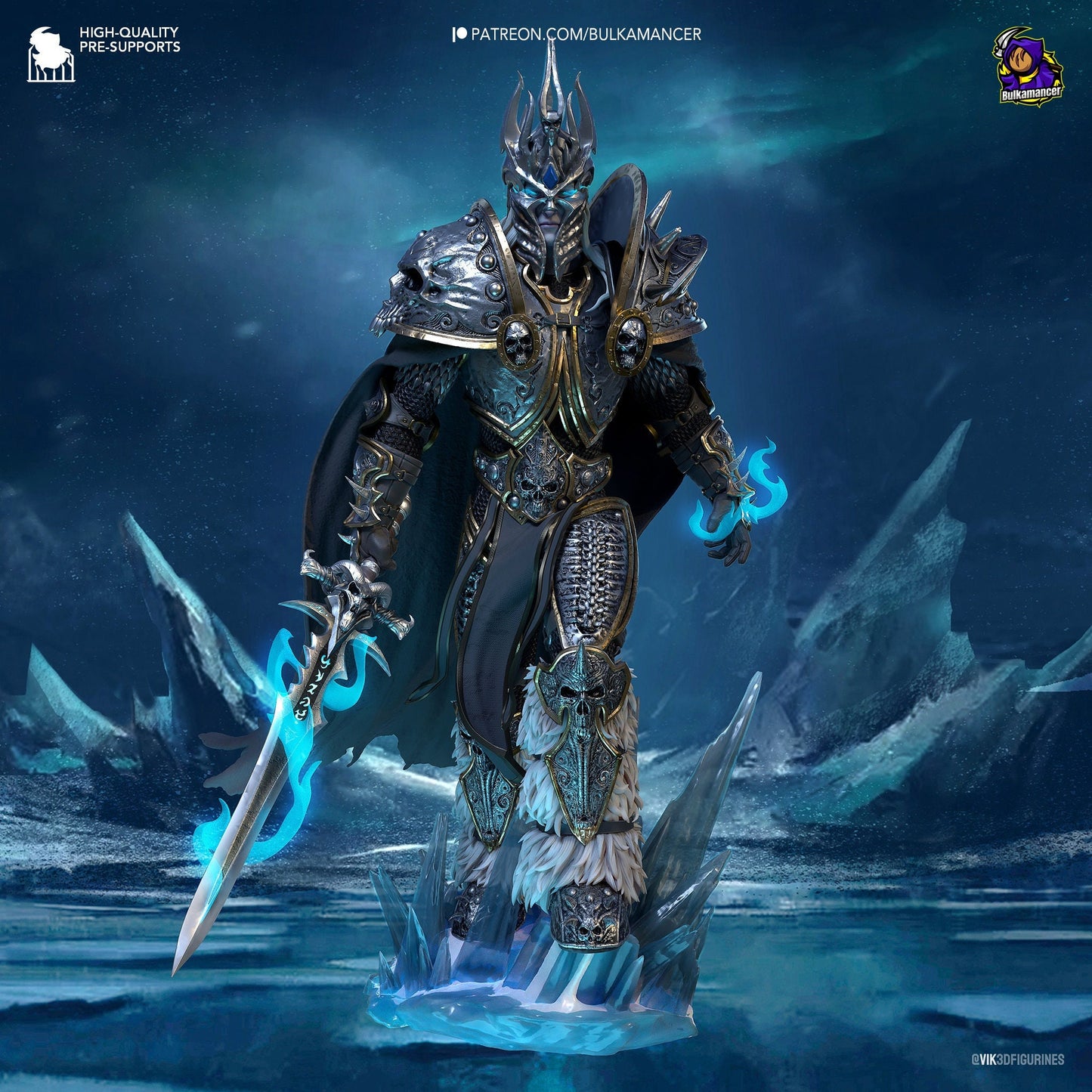 Arthas 3D Printed Resin Figurine | 8k Garage Kit [By Bulkamancer] UNPAINTED!