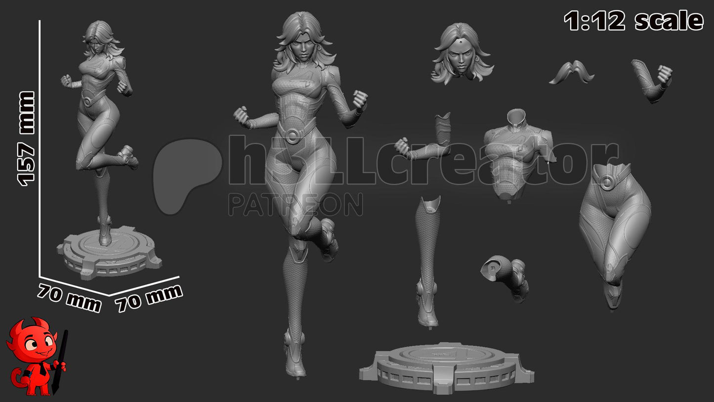 Invisible Woman 3D Printed Resin Figurine | 8k Garage Kit [By h3LLCreator] UNPAINTED!