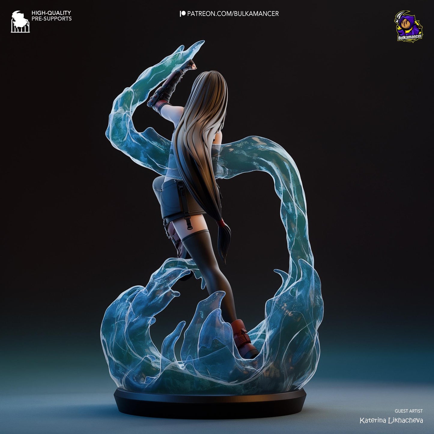 Tifa 3D Printed Resin Figurine | 8k Garage Kit [By Bulkamancer] UNPAINTED!