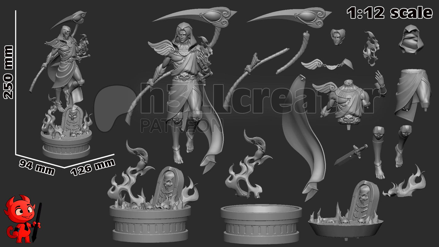 Thanatos 3D Printed Resin Figurine | 8k Garage Kit [By h3LLCreator] UNPAINTED!
