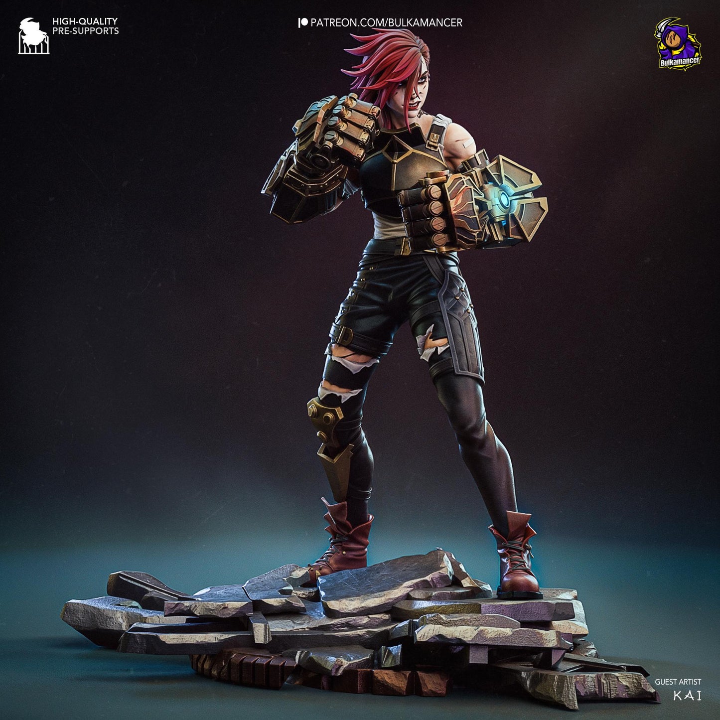Vi 3D Printed Resin Figurine | 8k Garage Kit [By Bulkamancer] UNPAINTED!