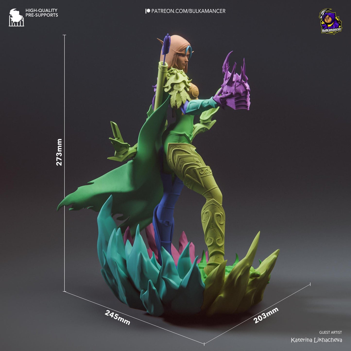 Sylvanas 3D Printed Resin Figurine | 8k Garage Kit [By Bulkamancer] UNPAINTED!