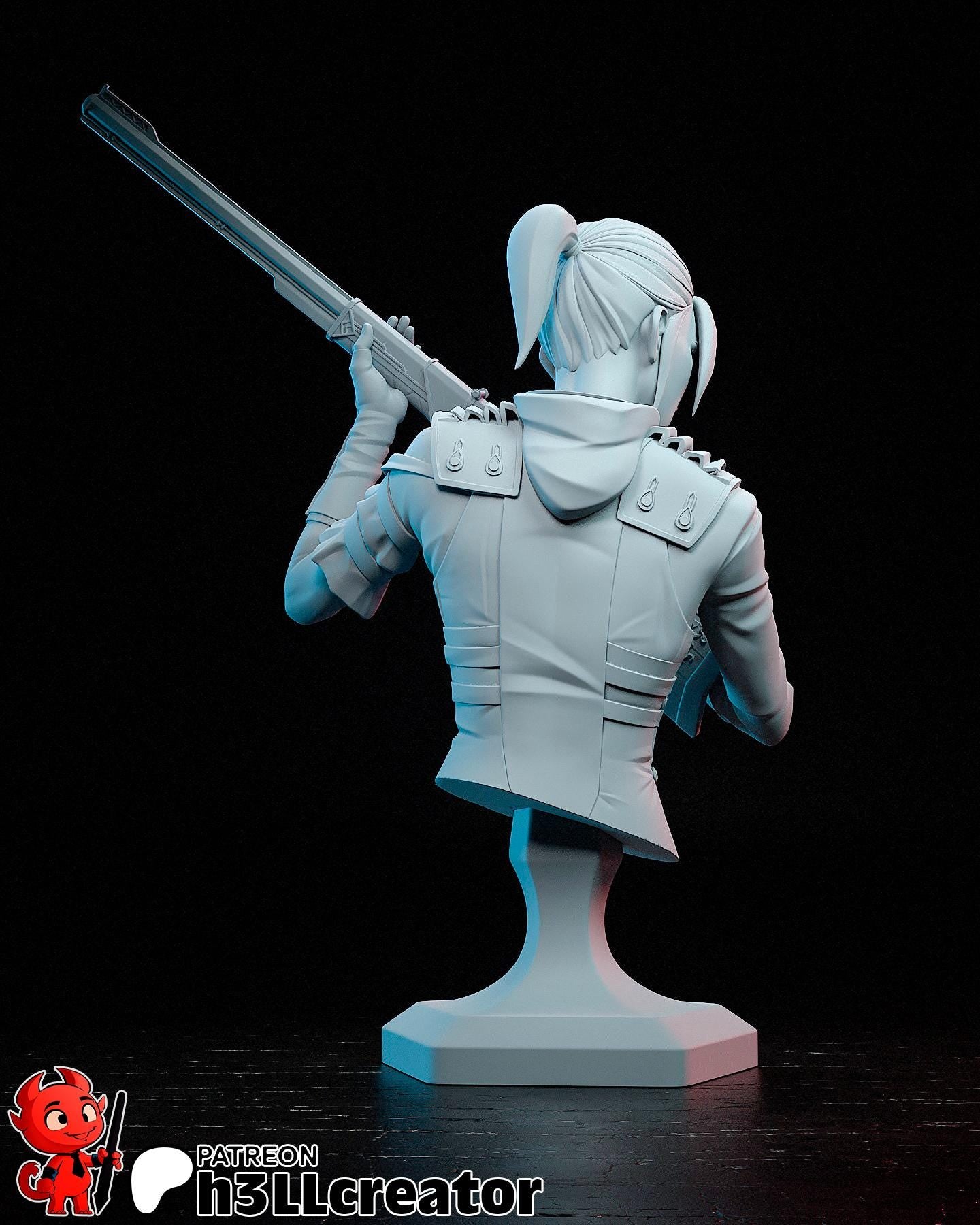 Caitlyn Resin Bust | 3D Printed Garage Kit in 8K Detail [By h3LLCreator] - UNPAINTED