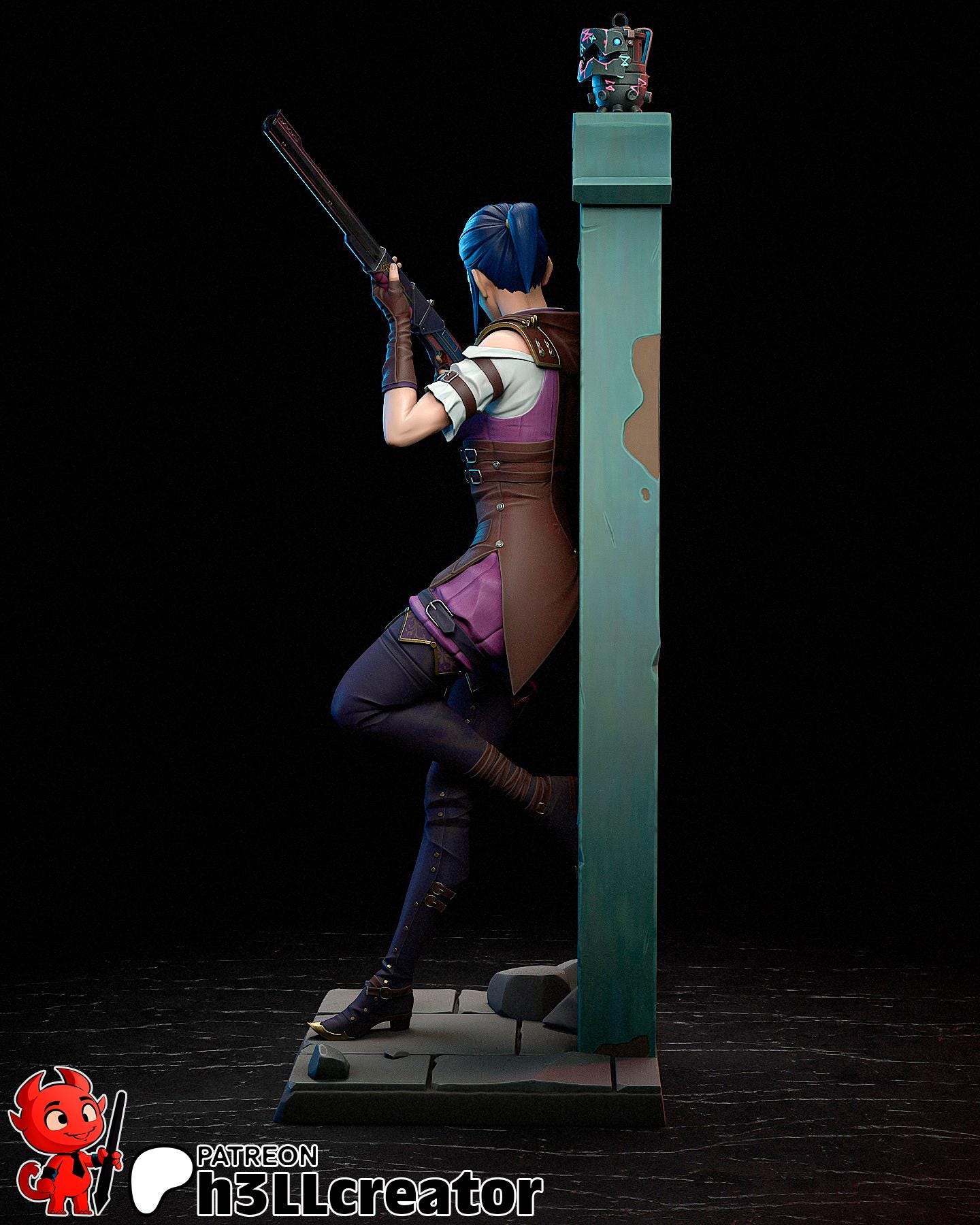 Caitlyn 3D Printed Resin Figurine | 8k Garage Kit [By H3LLCreator] UNPAINTED!