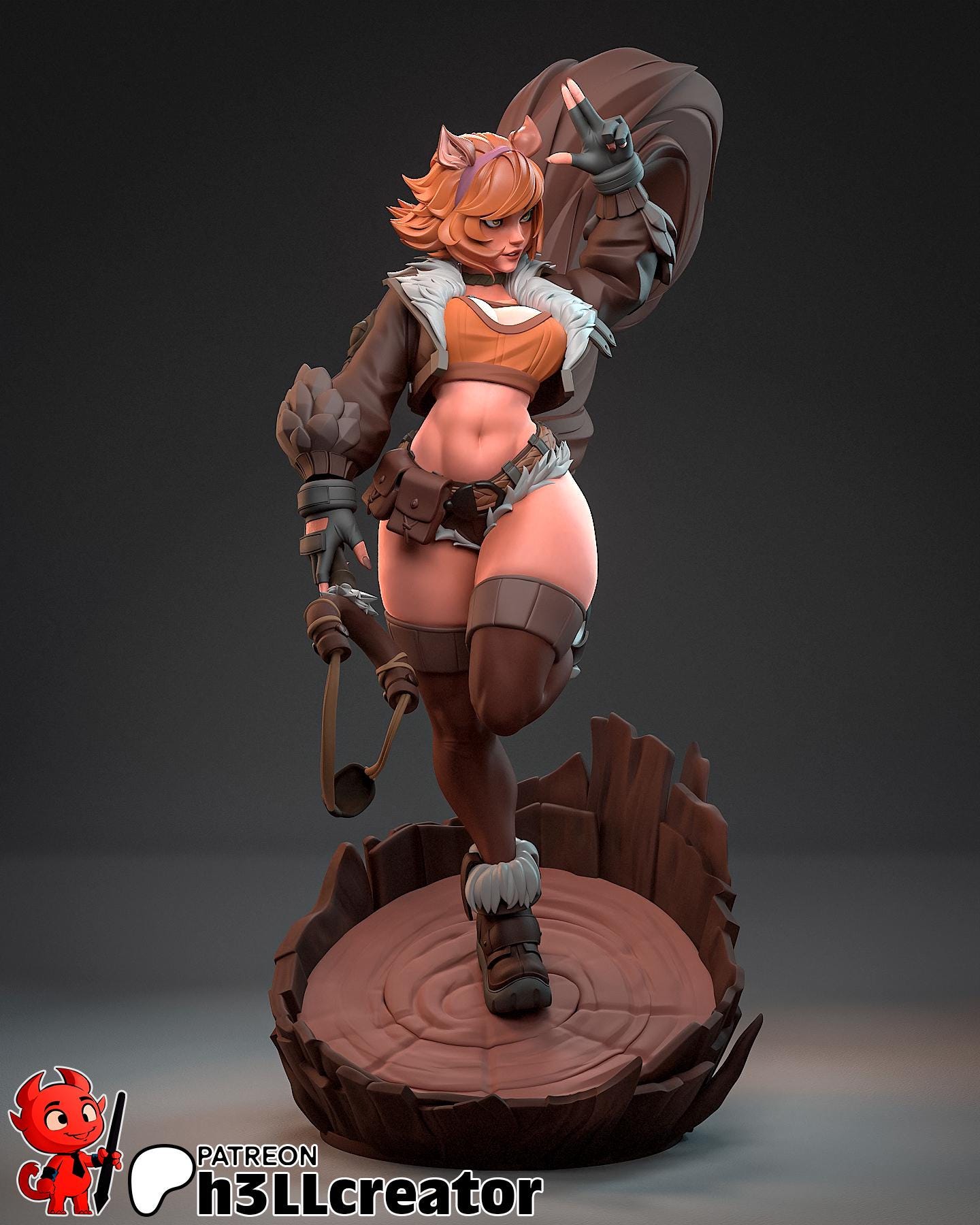 Squirrel Girl 3D Printed Resin Figurine | 8k Garage Kit [By h3LLCreator] UNPAINTED!