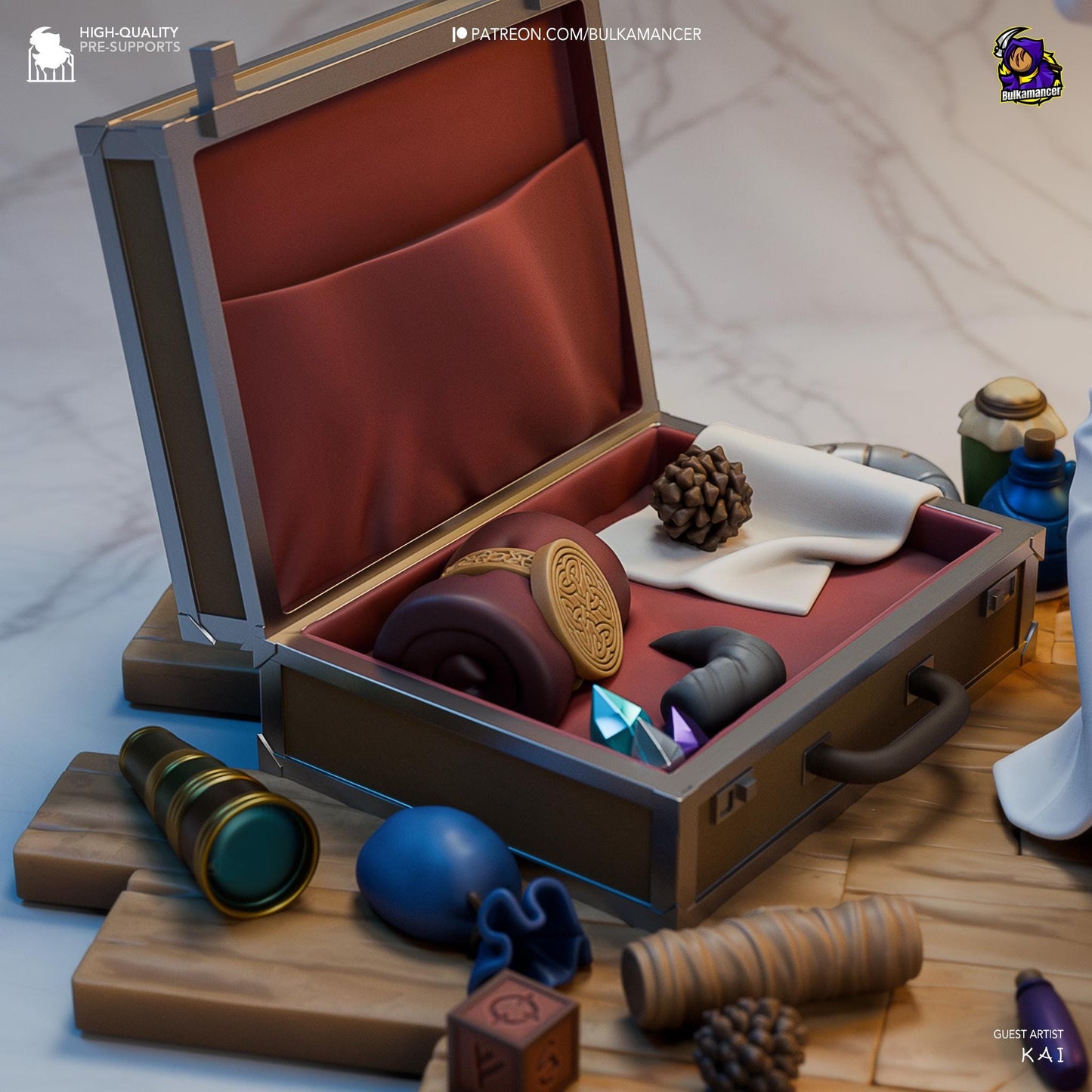 A Mage & Her Potions 3D Printed Resin Figurine | 8k Garage Kit [By Bulkamancer] UNPAINTED!