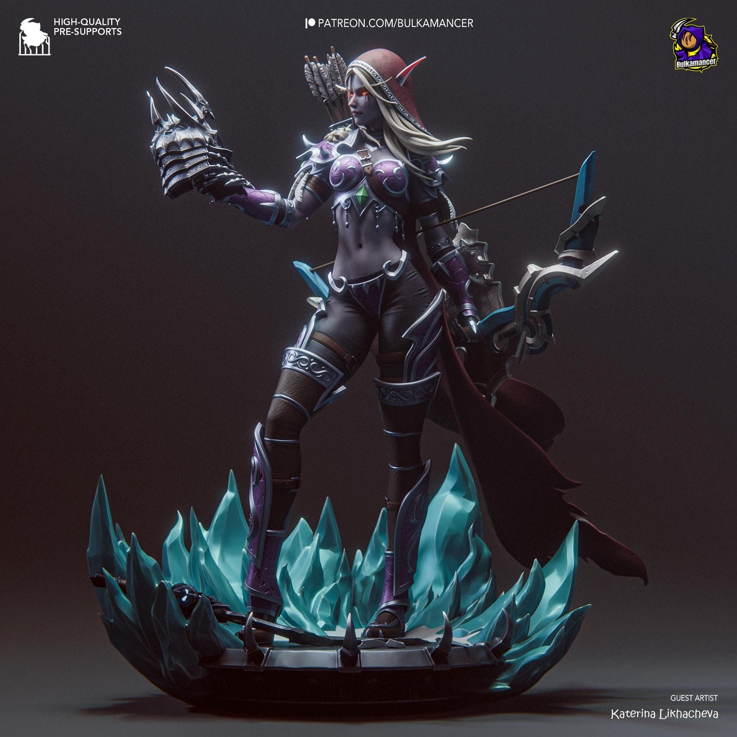 Sylvanas 3D Printed Resin Figurine | 8k Garage Kit [By Bulkamancer] UNPAINTED!