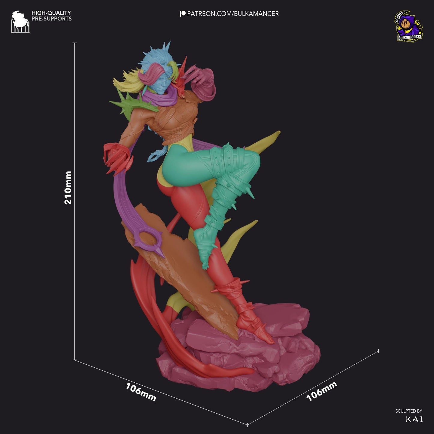 Malice Women Printed Resin Figurine | 8k Garage Kit [By Bulkamancer] UNPAINTED!