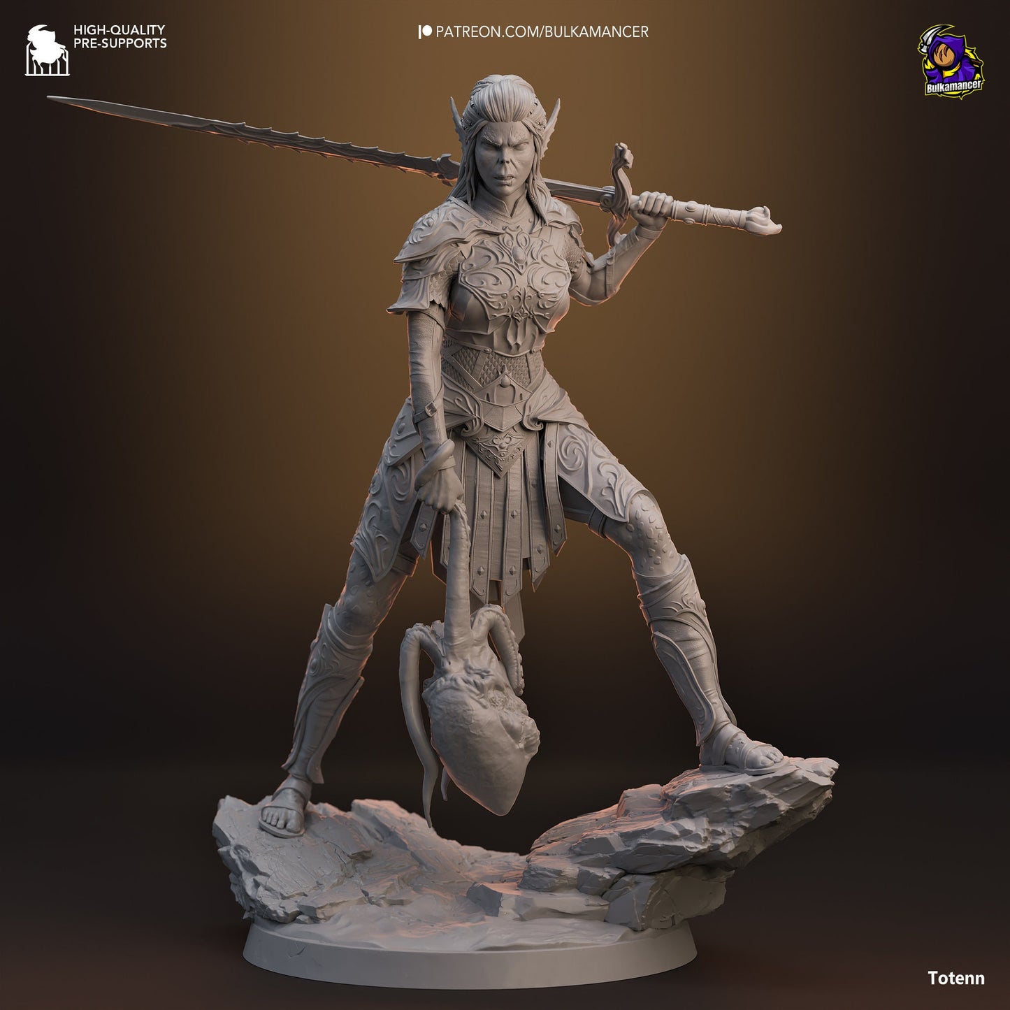 Lae'zel 3D Printed Resin Figurine | 8k Garage Kit [By Bulkamancer] UNPAINTED!