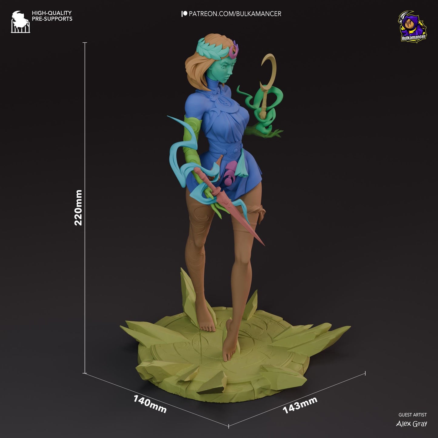 Melinoe 3D Printed Resin Figurine | 8k Garage Kit [By Bulkamancer] UNPAINTED!