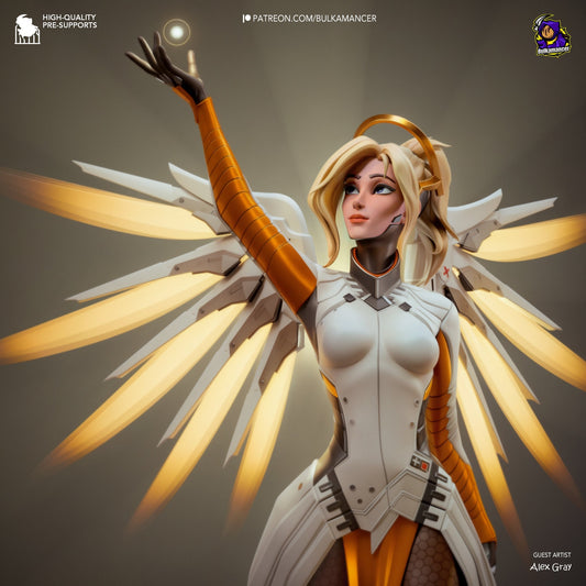 Mercy 3D Printed Resin Figurine | 8k Garage Kit [By Bulkamancer] UNPAINTED!