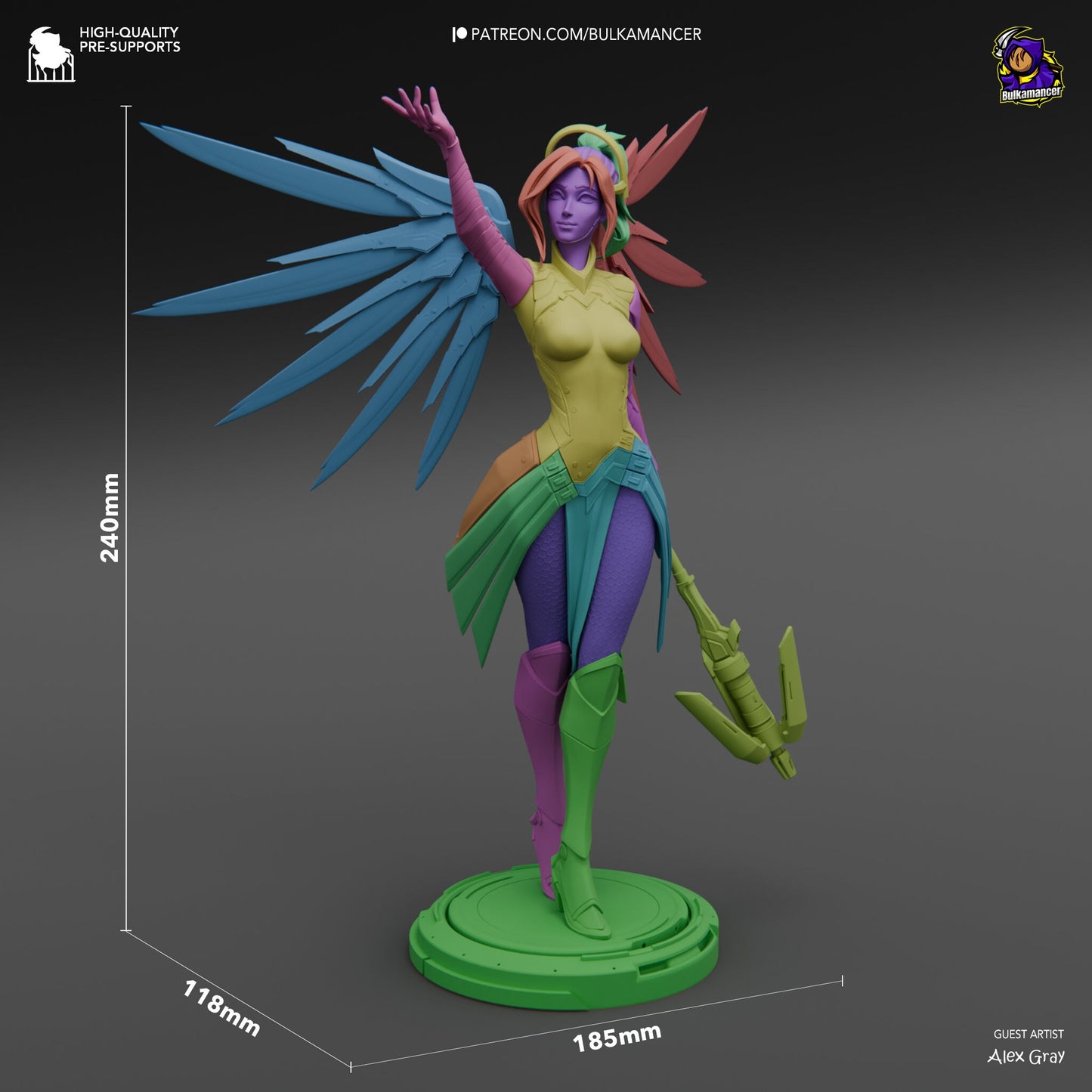 Mercy 3D Printed Resin Figurine | 8k Garage Kit [By Bulkamancer] UNPAINTED!
