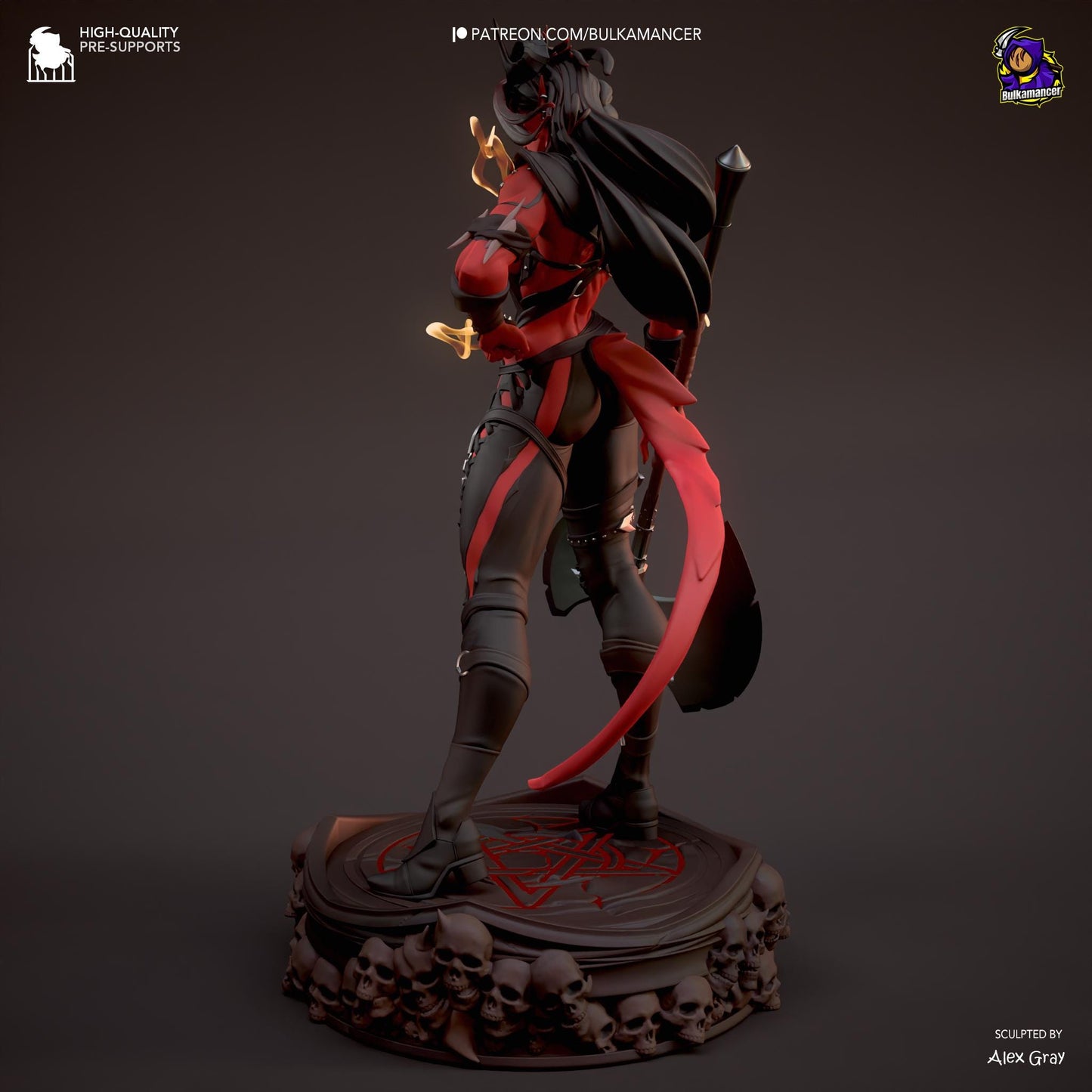 Karlach - Stylized 3D Printed Resin Figurine | 8k Garage Kit [By Bulkamancer] UNPAINTED!