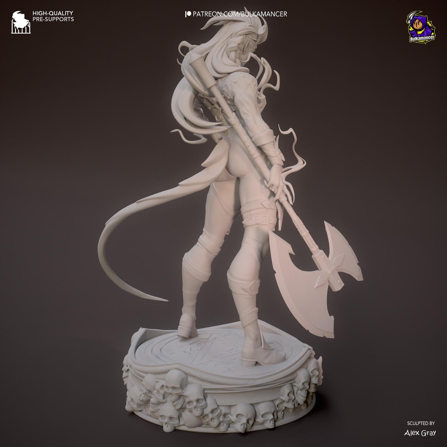 Karlach - Stylized 3D Printed Resin Figurine | 8k Garage Kit [By Bulkamancer] UNPAINTED!